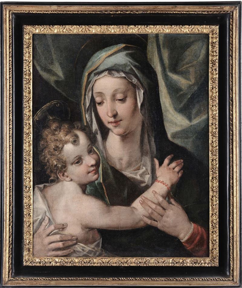 Giuseppe Cesari Il Cavalier d’Arpino (1568-1640), attribuito a Madonna col Bambino  - Auction Fine Selection - II - III - Cambi Casa d'Aste