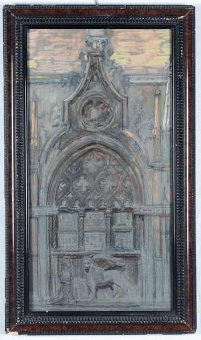 Gino Piccioni (foligno 1873 - Biella 1941)la Porta della Carta di Palazzo Ducale a Venezia