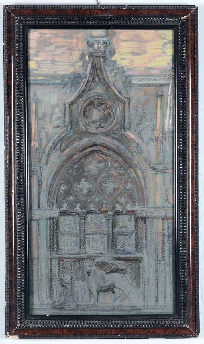 Gino Piccioni (Foligno 1873 - Biella 1941) La porta della Carta di Palazzo Ducale a Venezia  - Auction Antique and Old Masters - Cambi Casa d'Aste