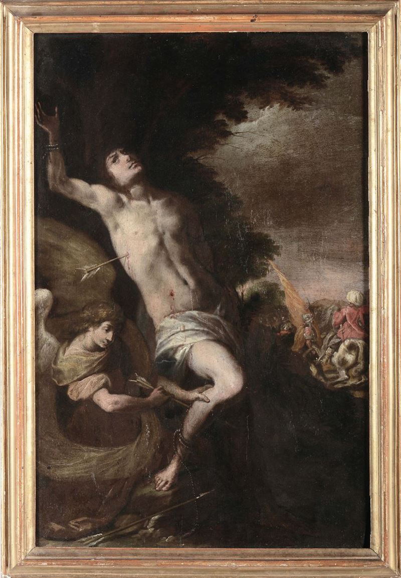 Melchiorre Gherardini, detto il Ceranino (Milano 1607 - 1668) San Sebastiano  - Asta Dipinti Antichi - II - Cambi Casa d'Aste
