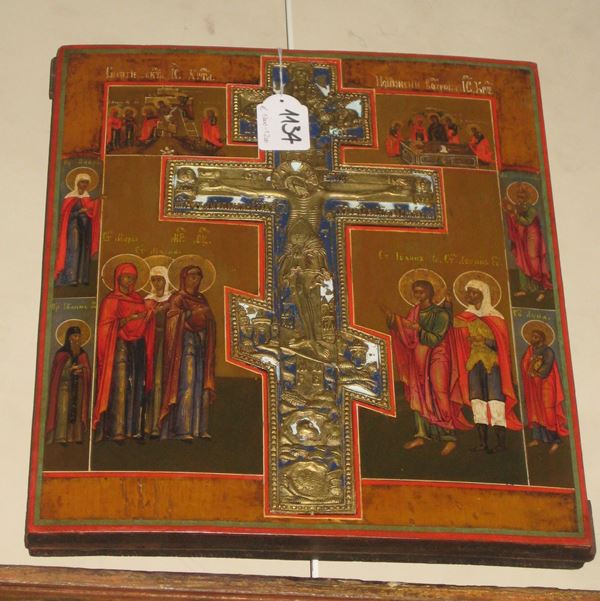 Icona stauroteca, inizio XIX secolo