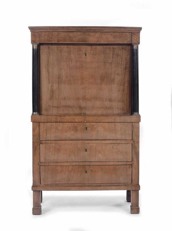 Secretaire Impero lastronato, XIX secolo