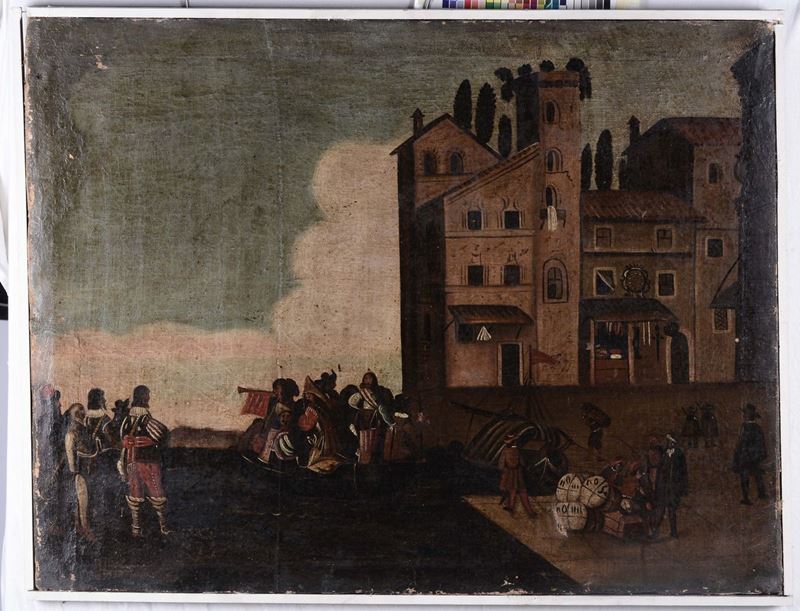 Scuola del XVIII secolo Figure ad architetture  - Auction Furnishings and Works of Art from Important Private Collections - Cambi Casa d'Aste