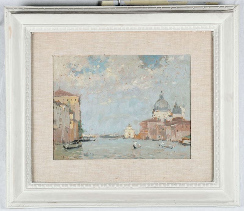 Italico Brass (Gorizia 1870 - Venezia 1943) Veduta di Venezia  - Asta Fine Selection - II - III - Cambi Casa d'Aste
