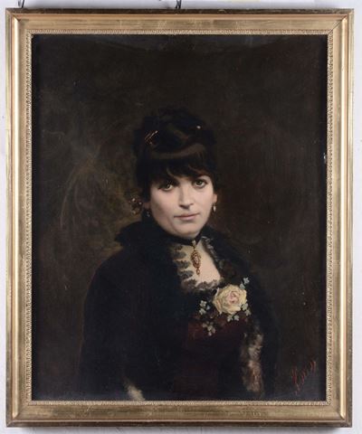 Luigi Sorio (1835-1909)ritratto Femminile