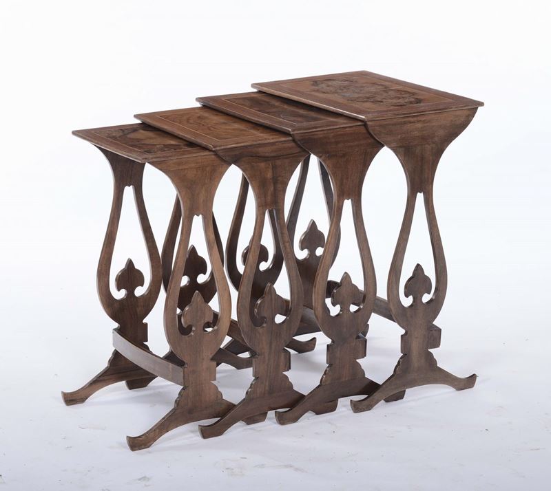 Quattro tavolini a nido  - Auction Time Auction 9-2013 - Cambi Casa d'Aste