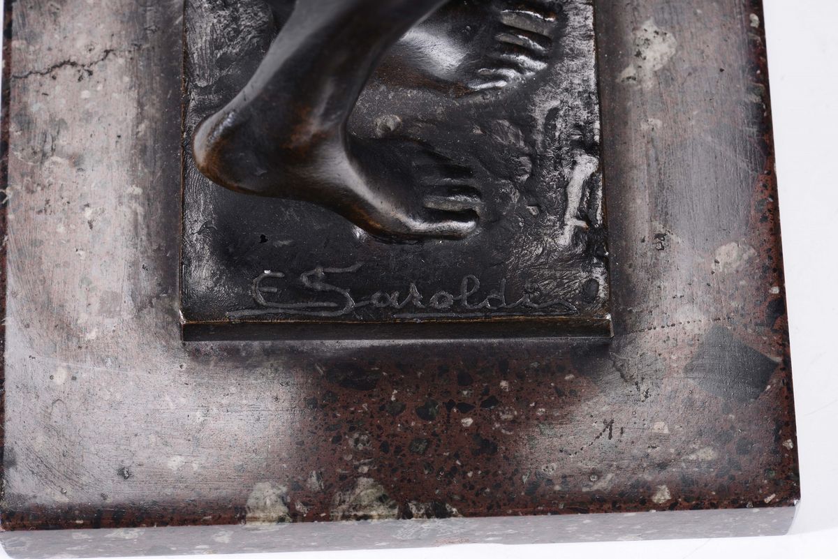 Enrico Saroldi (1878-1954)fanciulla con Serpi (cleopatra?) Due Ninfe