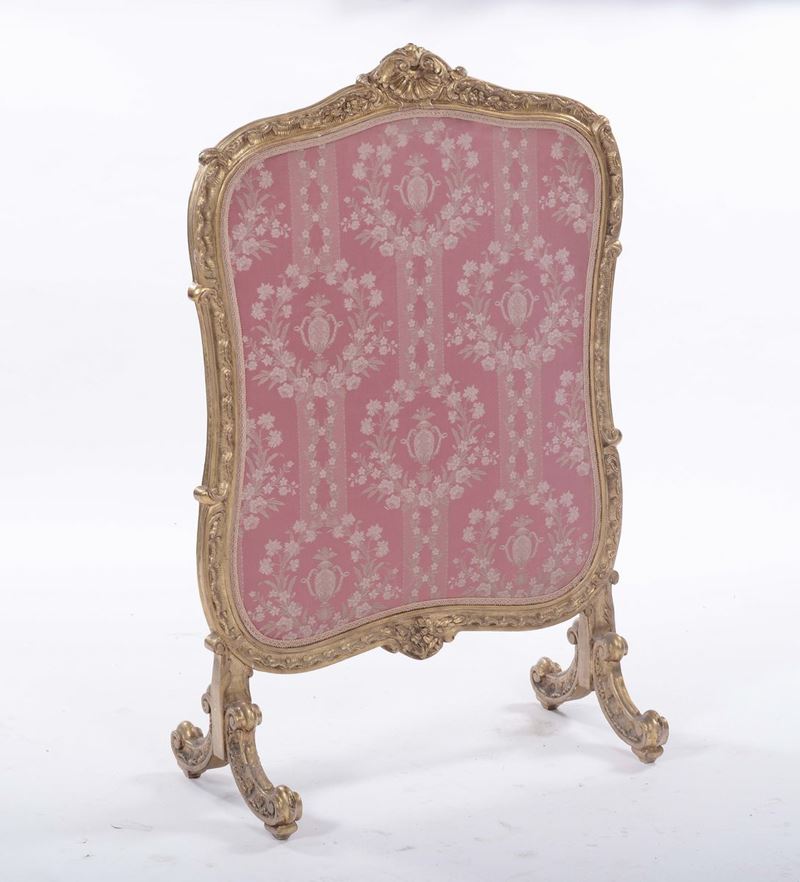 Parafuoco in legno dorato, XIX secolo  - Auction Time Auction 3-2014 - Cambi Casa d'Aste