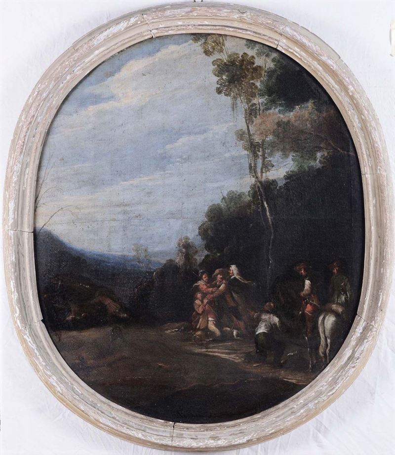 Scuola Italiana del XVIII secolo L'imboscata  - Auction Old Masters Paintings - II - Cambi Casa d'Aste