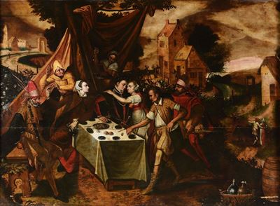 Maestro del Figliol Prodigo (attivo tra il 1530 e il 1580)banchetto Nuziale