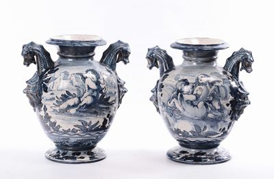Coppia di Idrie in Maiolica Vecchia Savona