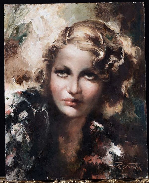 Mario Pobbiati (1887-1956) Ritratto femminile