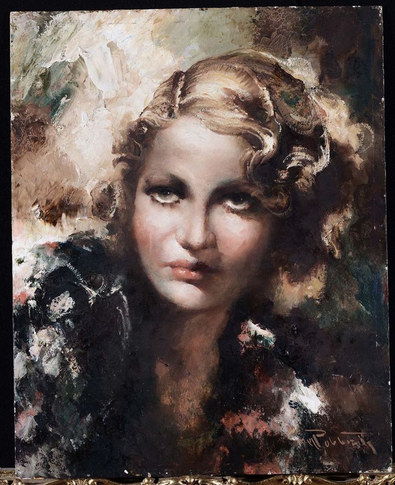 Mario Pobbiati (1887-1956) Ritratto femminile  - Asta Arredi e Oggetti d'Arte da Importanti Collezioni Private - Cambi Casa d'Aste