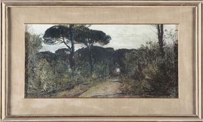 Giulio Aristide Sartorio (roma 1860-1932)nella Pineta di Castel Fusano