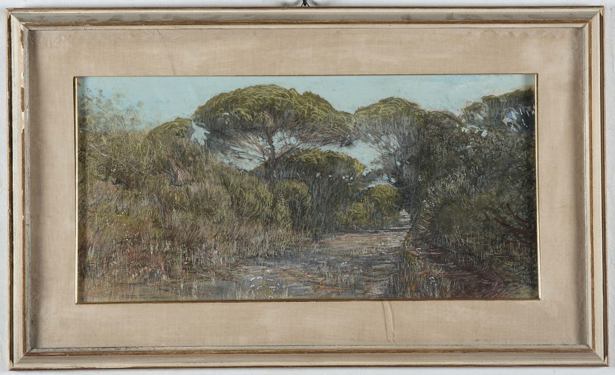 Giulio Aristide Sartorio (roma 1860-1932)nella Pineta di Castel Fusano