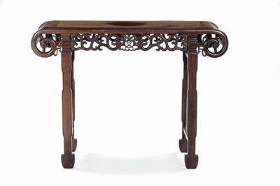 Tavolo Consolle in Legno di Homu, Cina XIX Secolo