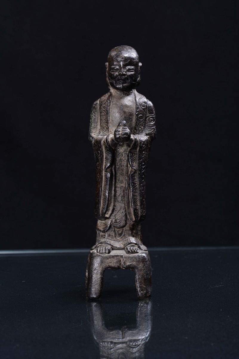Dignitario in Bronzo Brunito, Cina, Dinastia Ming, XVI Secolo