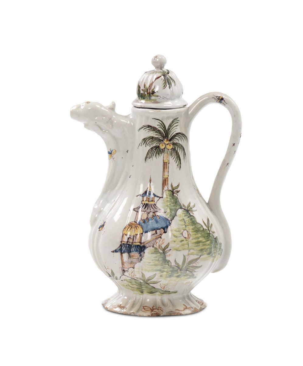 Caffettiera di Maiolica, Emilia XVIII Secolo