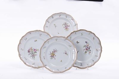 Quattro Piatti in Maiolica, E. Gallè Nancy