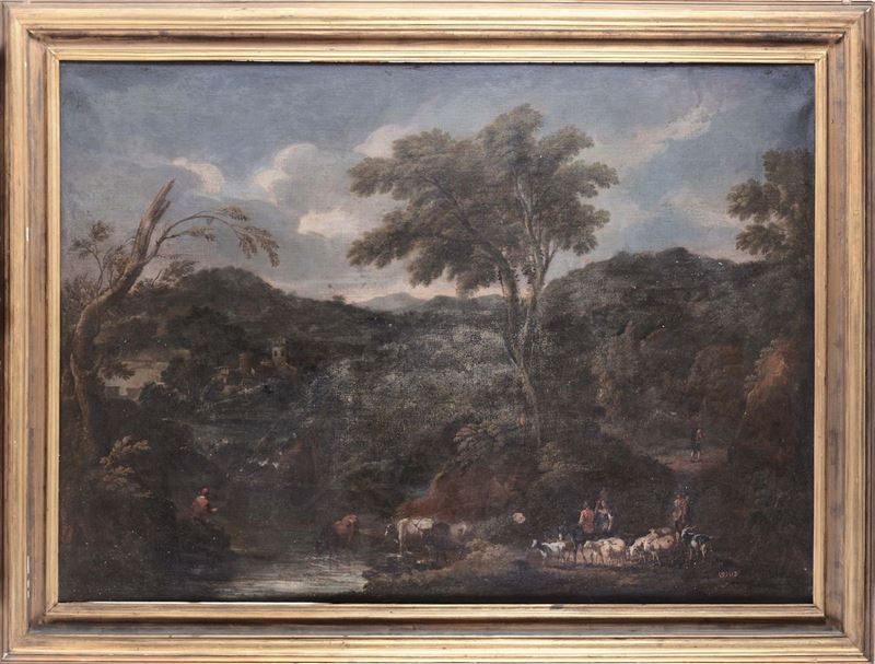 Scuola del XVIII secolo Paesaggio  - Auction Furnishings and Works of Art from Important Private Collections - Cambi Casa d'Aste
