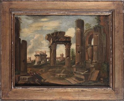 Scuola del XVIII Secolopaesaggio con Rovine