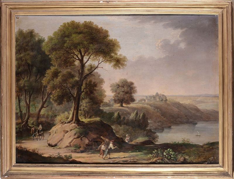 Scuola del XVIII secolo Paesaggio  - Auction Furnishings and Works of Art from Important Private Collections - Cambi Casa d'Aste