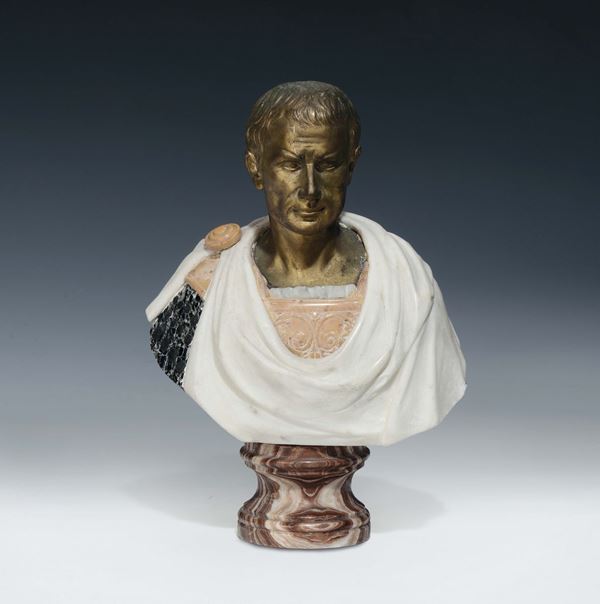 Italy, 19th /20th century Busto di Imperatore (Giulio Cesare?)