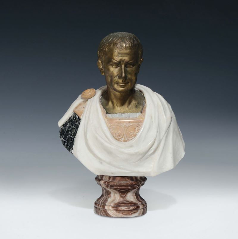 Italia XIX-XX secolo Busto di Imperatore (Giulio Cesare?)  - Asta Scultura e Oggetti d'Arte - Cambi Casa d'Aste