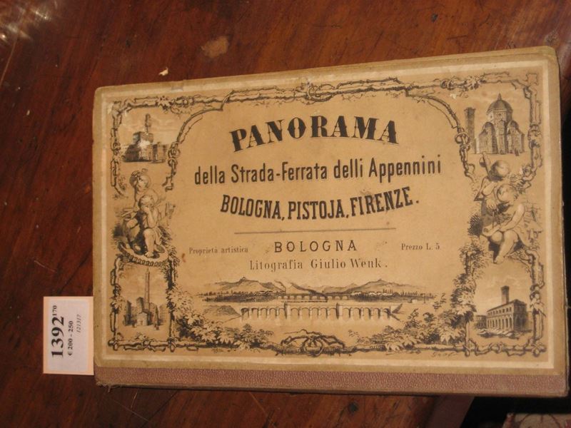 Panorama della strada ferrata degli Appennini Bologna - Pistoia e Firenze  - Auction Furnishings and Works of Art from Important Private Collections - Cambi Casa d'Aste