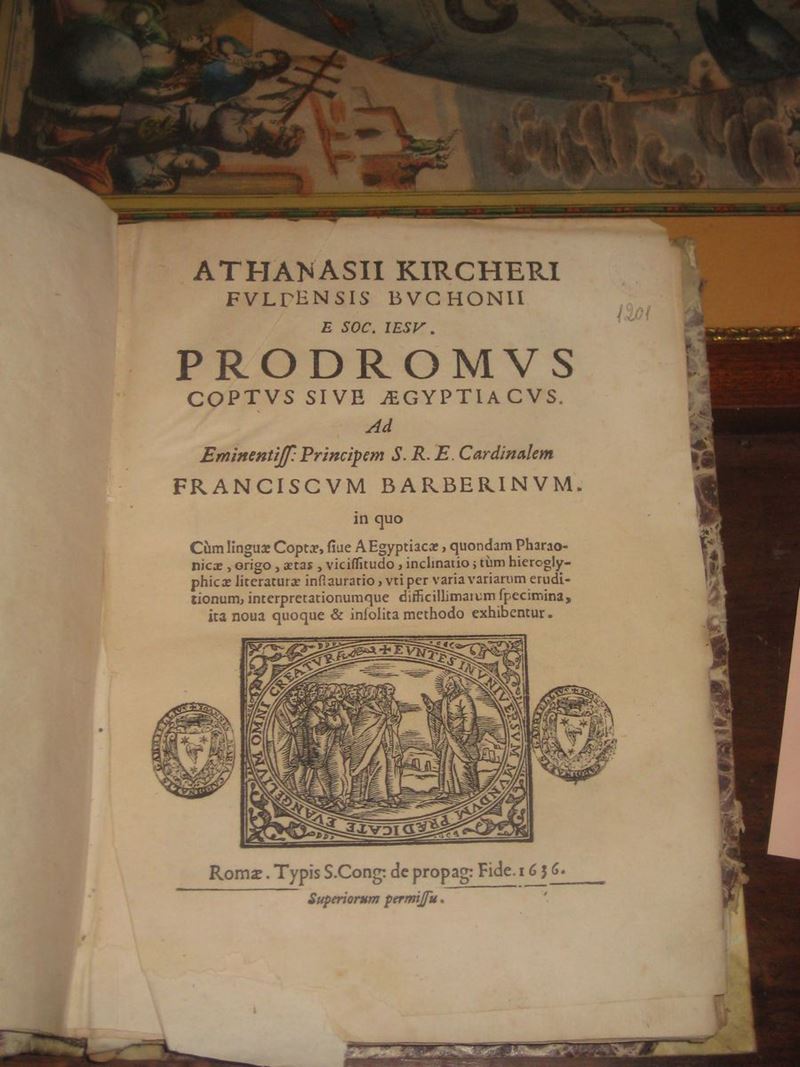 Kircheri Athanasis, Roma 1536 Prodromus coptus jive sesegyptiacus  - Asta Arredi e Oggetti d'Arte da Importanti Collezioni Private - Cambi Casa d'Aste