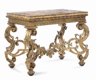 Console in Legno Intagliato e Dorato, XVIII Secolo