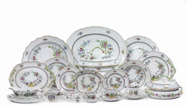 Servizio piatti da dodici in porcellana Herend