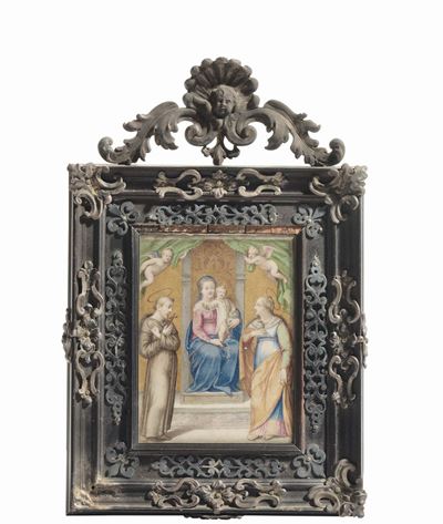 Frans Van De Casteele Detto Francesco da Castello (bruxelles 1541 - Roma 1621)madonna con il Bamb...
