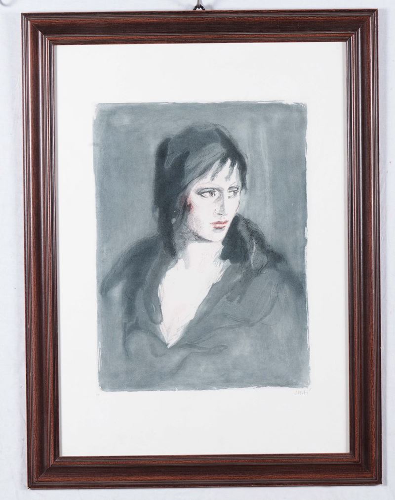 Alberto Sughi (1928) Ritratto femminile  - Asta Arredi e Oggetti d'Arte da Importanti Collezioni Private - Cambi Casa d'Aste