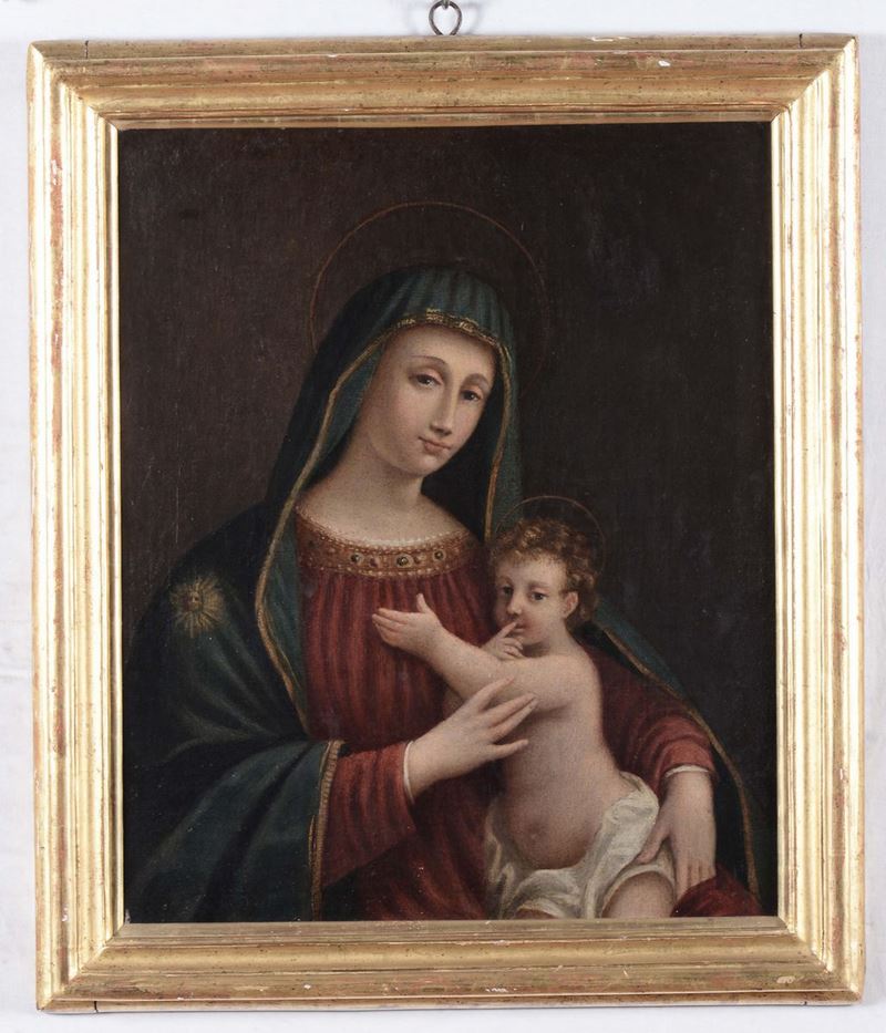 Scuola del XVIII secolo Madonna con Bambino  - Asta Arredi e Oggetti d'Arte da Importanti Collezioni Private - Cambi Casa d'Aste