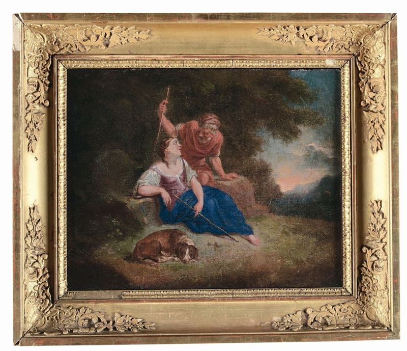 Anonimo del XVIII-XIX secolo Figura femminile e maschile  - Asta Arredi e Oggetti d'Arte da Importanti Collezioni Private - Cambi Casa d'Aste