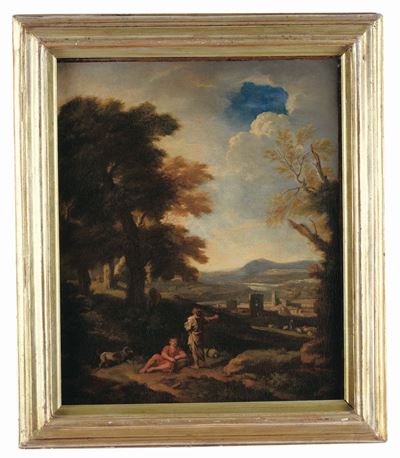 Carlo Antonio Tavella (milano, 1668-genova, 1738)paesaggio con Figure