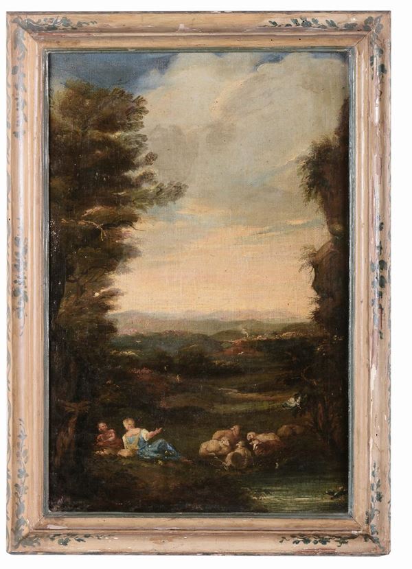 Carlo Antonio Tavella (1668 - 1738), bottega di Paesaggi con figure