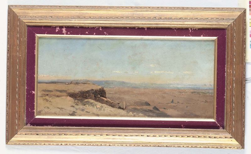 Hermann Corrodi (Frascati 1844 - Roma 1905) ambito di Veduta costiera  - Auction Antique and Old Masters - Cambi Casa d'Aste