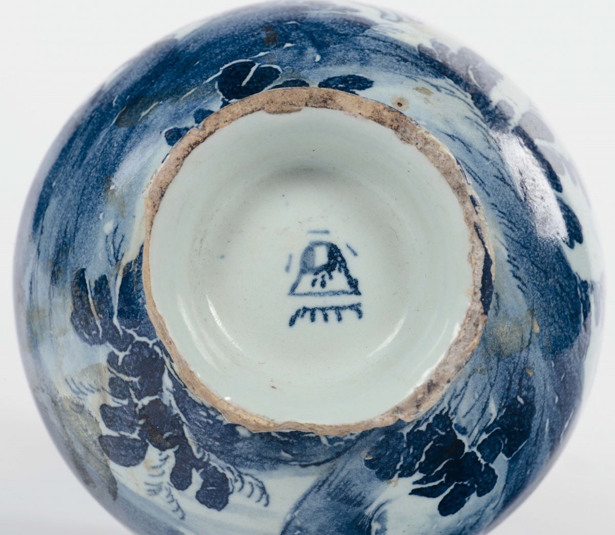 Versatoio Piriforme di Maiolica con Anse a Staffa, Savona Seconda Metà del XVIII Secolo