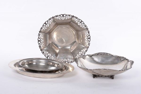 Lotto di piattini in argento