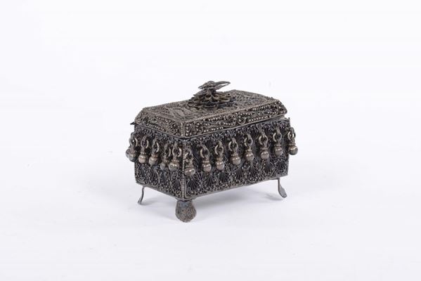 Cofanetto in filigrana d'argento, XIX secolo