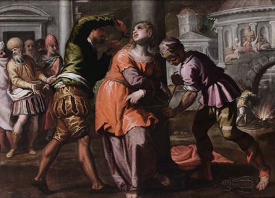 Scuola Veneta Dell’inizio del XVII Secolomartirio di Santa Domitilla