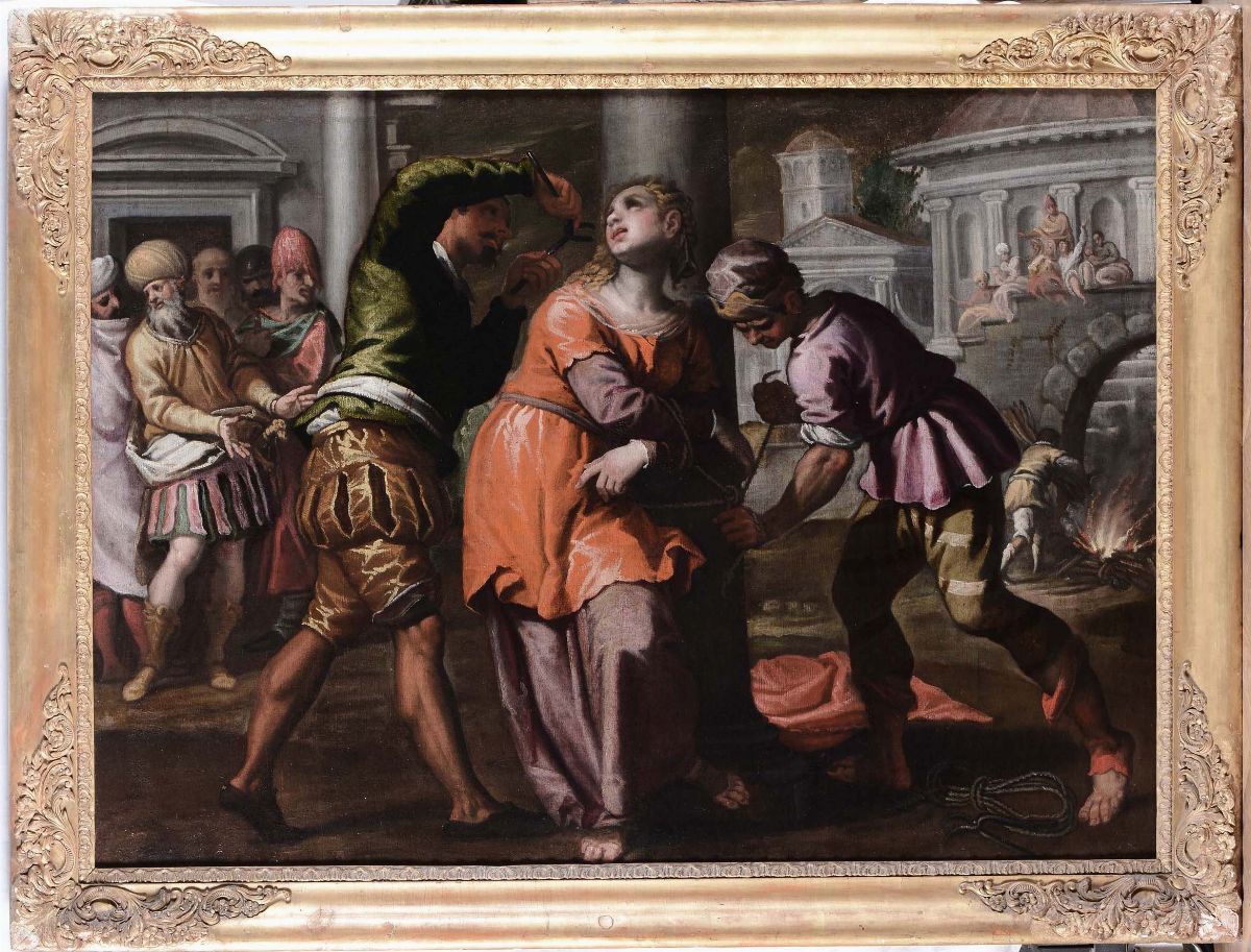 Scuola Veneta Dell’inizio del XVII Secolomartirio di Santa Domitilla