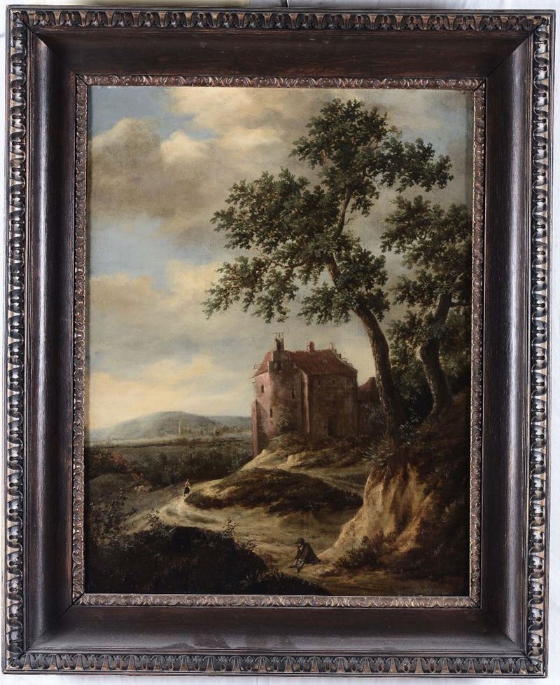 Scuola Fiamminga del XVII secolo Paesaggio  - Asta Dipinti Antichi - II - Cambi Casa d'Aste