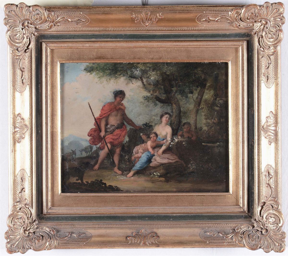 Scuola Francese del XVIII Secolopaesaggio con Personaggi