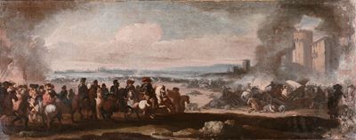 Jacques Courtois Detto il Borgognone (saint-hippolyte 1622 - Roma 1676)battaglie