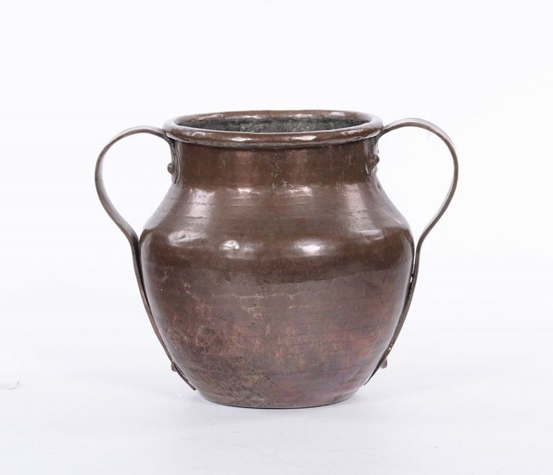 Brocca in rame, XIX secolo  - Asta Arredi e Oggetti d'Arte da Importanti Collezioni Private - Cambi Casa d'Aste