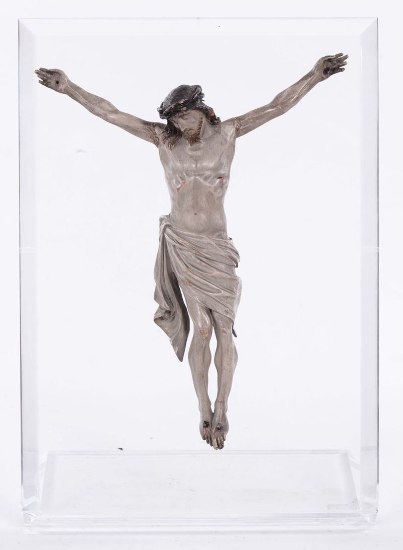 Cristo in legno policromo, Genova XVII secolo  - Asta Arredi e Oggetti d'Arte da Importanti Collezioni Private - Cambi Casa d'Aste