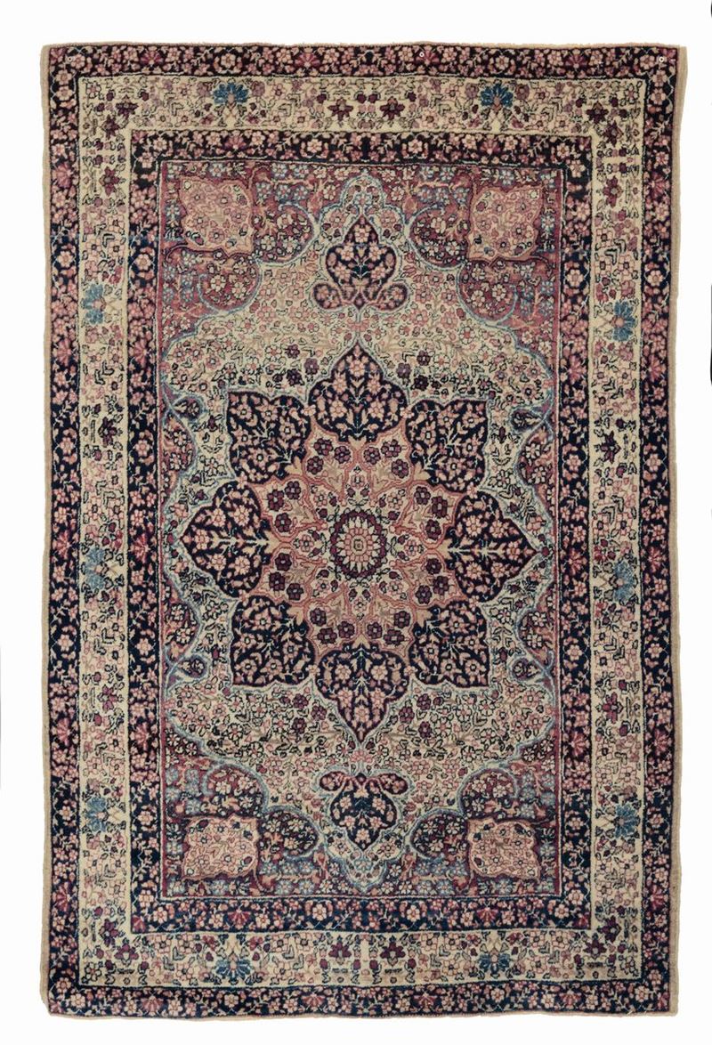 ,Tappeto persiano Kirman Laver, fine XIX secolo  - Auction Ancient Carpets - Cambi Casa d'Aste